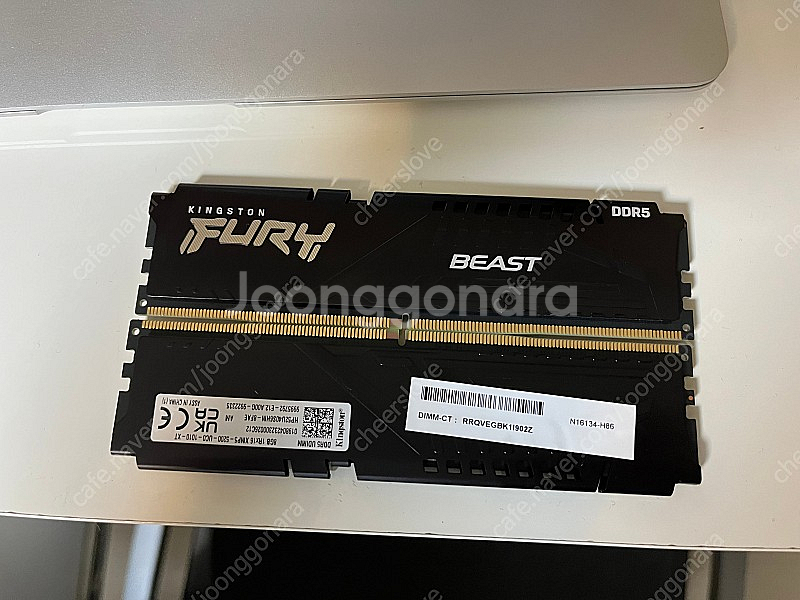메모리 킹스톤 퓨리 ddr5 5200 8gb x 2개--0