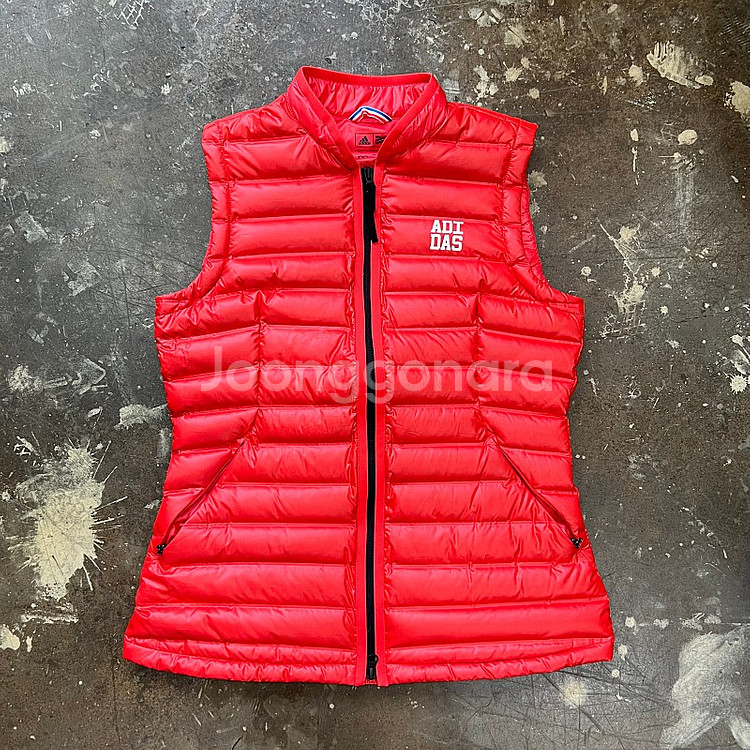m) 아디다스 골프 레이어 구스다운 패딩 조끼 여성 골프웨어 골프의류--1