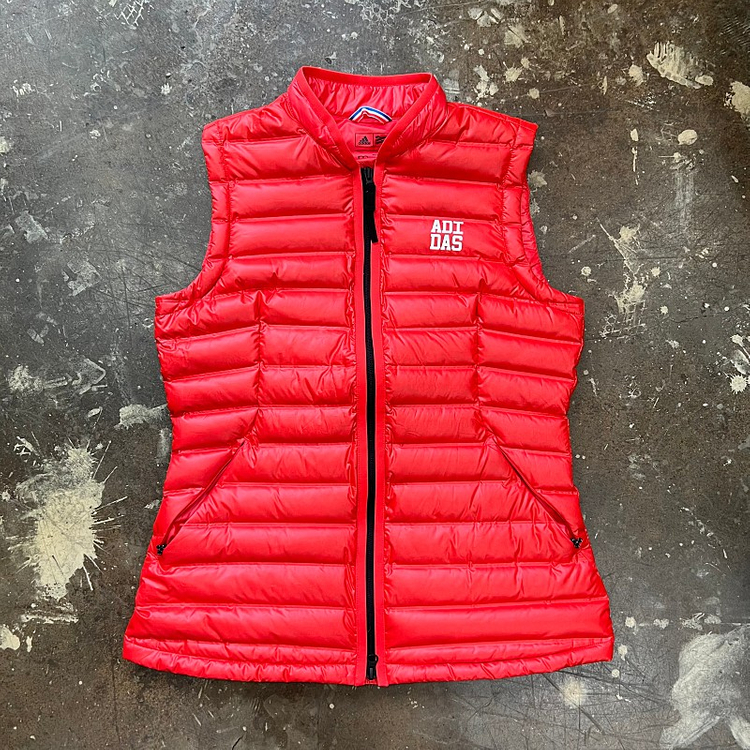m) 아디다스 골프 레이어 구스다운 패딩 조끼 여성 골프웨어 골프의류--1