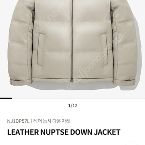 노스페이스 LEATHER NUPTSE DOWN JACKET 100사이즈