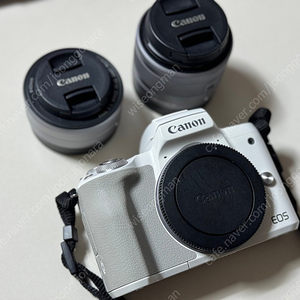 캐논(Canon) EOS M50 Mark ll 바디 + 22mm 단렌즈 + 15-45mm 렌즈 (풀박스)