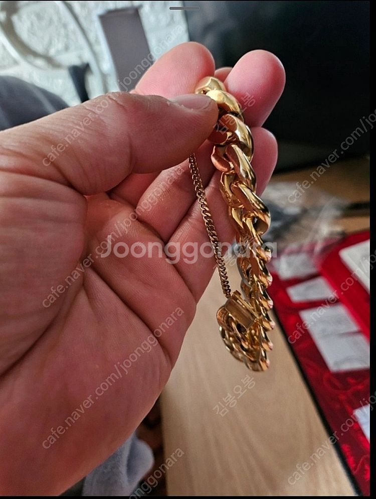 18k 체인 할로우 팔찌 16.5돈 팝니다 쿨거래 에누...--1