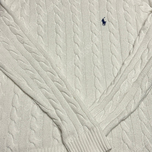 폴로 랄프로렌 코튼 케이블 니트 M