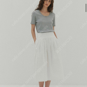 LO61 sea cotten skirt(S) / Melange Grey