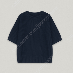 모이아 반팔 니트 ribbed half knit (navy)