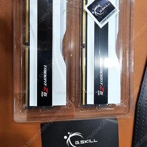 지스킬 DDR5-6400 CL32 TRIDENT Z5 RGB 화이트 패키지 32GB(16Gx2) 팝니다.