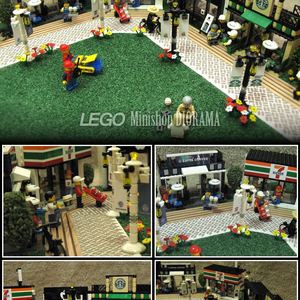 레고 올드 레고 미니어처 미니샵&카페코너&에펠탑&보잉기 복원