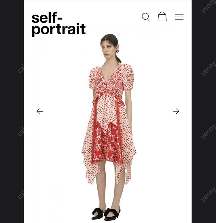 셀프포트레이트 원피스 실크원피스 가격내림--0