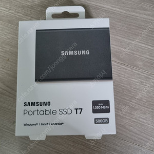 삼성 외장하드 PORTABLE SSD T7 500GB 판매합니다