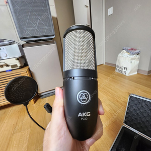 Akg p220 콘덴서 마이크, 스탠드, 팝필터