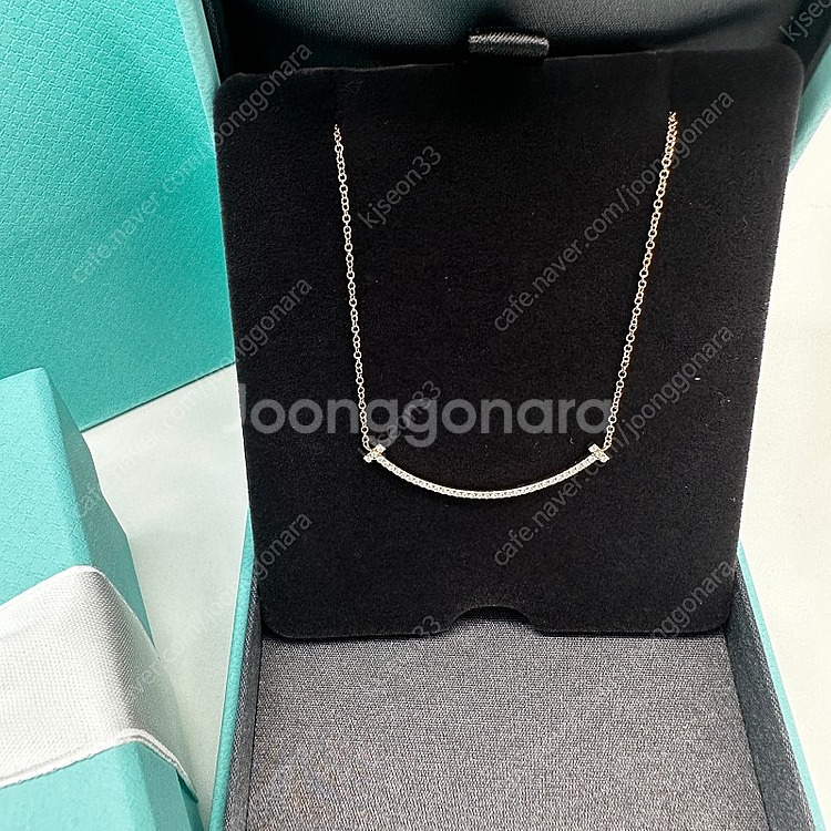 티파니앤코 풀 다이아 스마일 S스몰사이즈 로즈골드--4