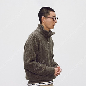 포터리 / High Neck Half Zip-up Knit, 집업 / 브라운 / 2 size