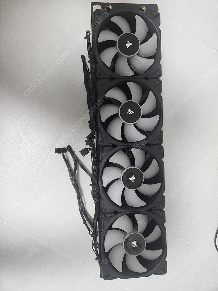 커스텀수냉 480mm 4열 라디, 팬, 팬컨트롤러 세트(EK-CoolStream XE 480, corsair ML1--1