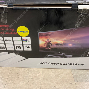 알파스캔 AOC 3583Q 160Hz 게이밍 35인치 커브드 모니터 팝니다.