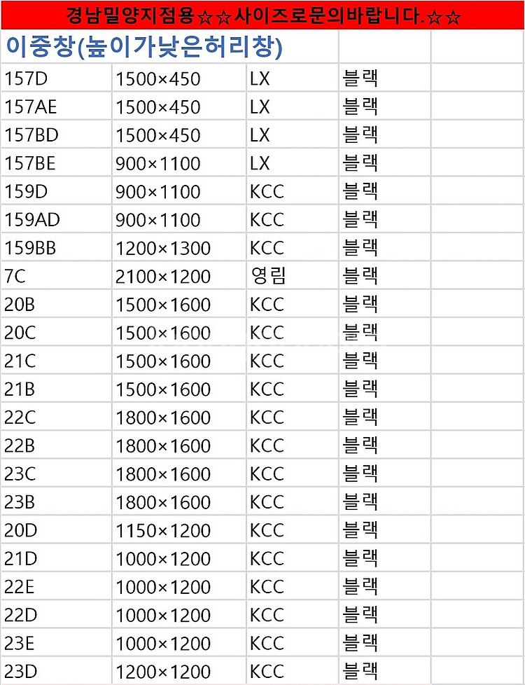 모델하우스에서나온LX하우시스,KCC,현대,윈체창호,샷시...--2