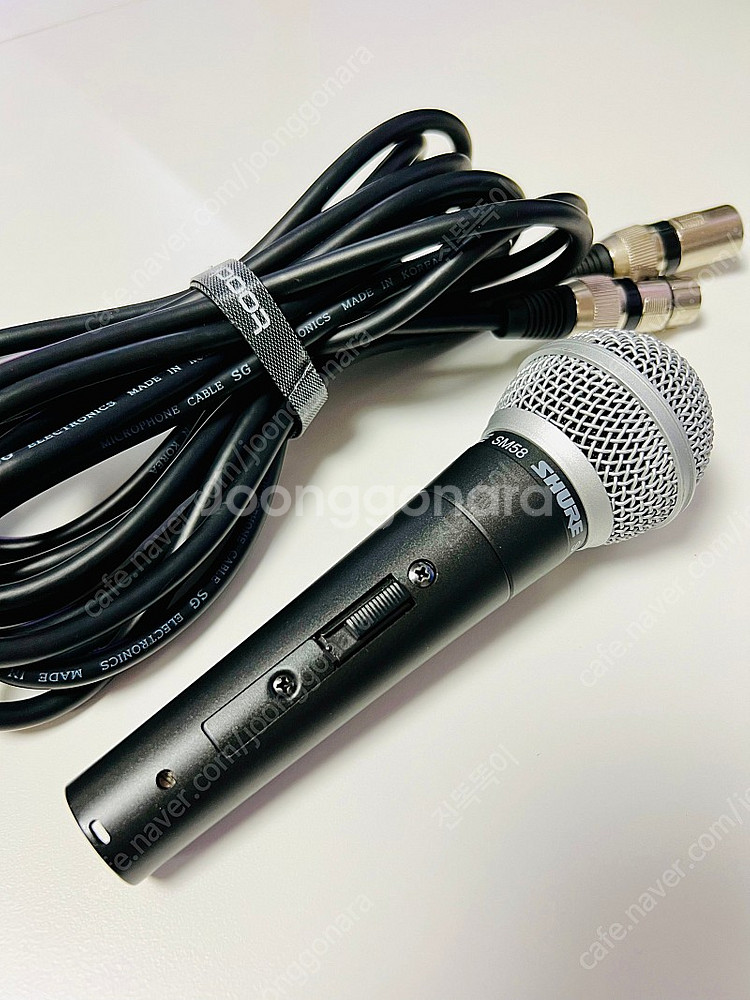 슈어 sm58(스위치) + XLR케이블 팝니다.--0