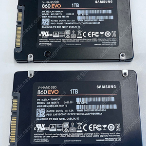 삼성 SSD 860 EVO 1TB 2개 팝니다.