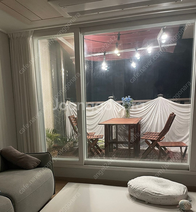 이케아 에플라뢰 야외 테이블 의자 세트 팝니다--1