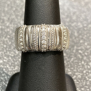 Judith Ripka Banded Rope silver Ring (8)