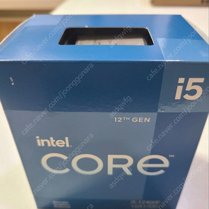 인텔 i5 12400F CPU(정품 박스셋) 12만원