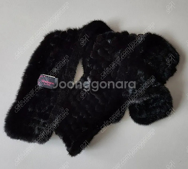 진도모피 진도천연밍크모피 방울 목도리 머플러 팔아요--1