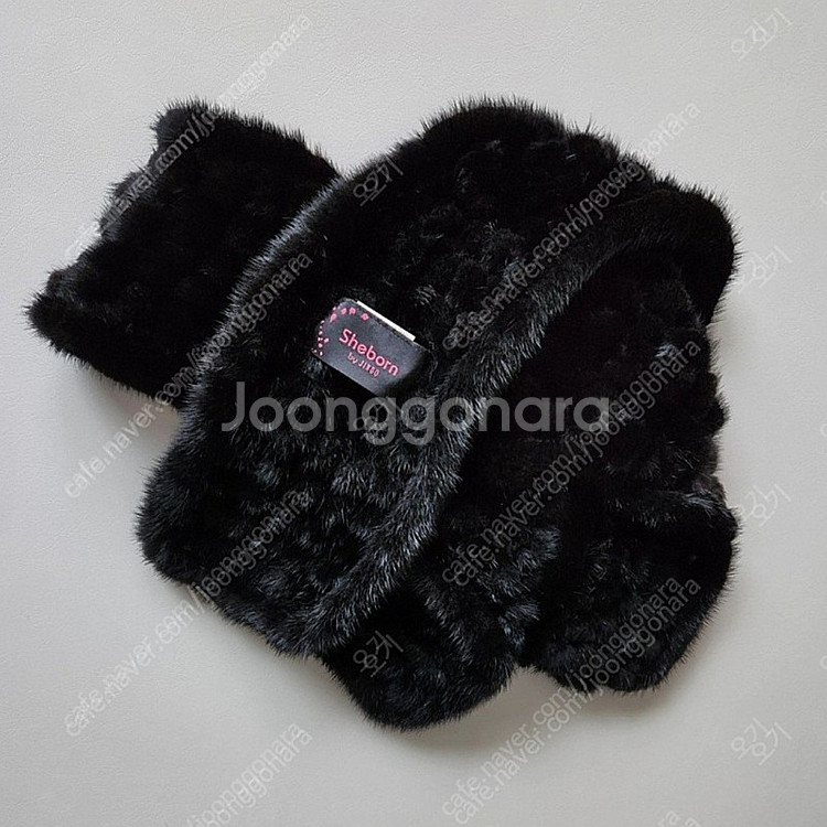 진도모피 진도천연밍크모피 방울 목도리 머플러 팔아요--5