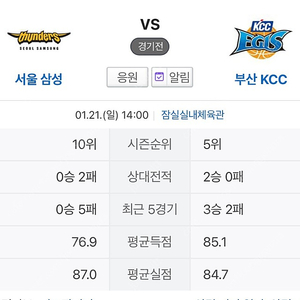 서울삼성 vs 부산 kcc 2연석 자리 상관없이 삽니다