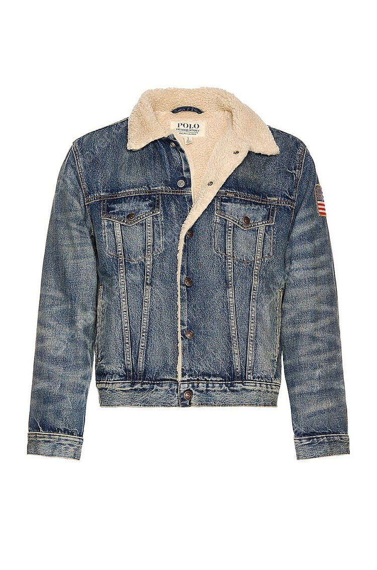 폴로 랄프로렌 청자켓 양털 트러커 데님 미사용 새상품 이미지