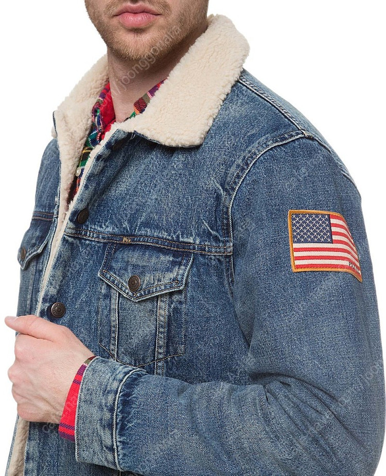 폴로 랄프로렌 청자켓 양털 트러커 데님 미사용 새상품 이미지