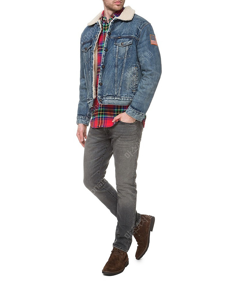 폴로 랄프로렌 청자켓 양털 트러커 데님 미사용 새상품 이미지