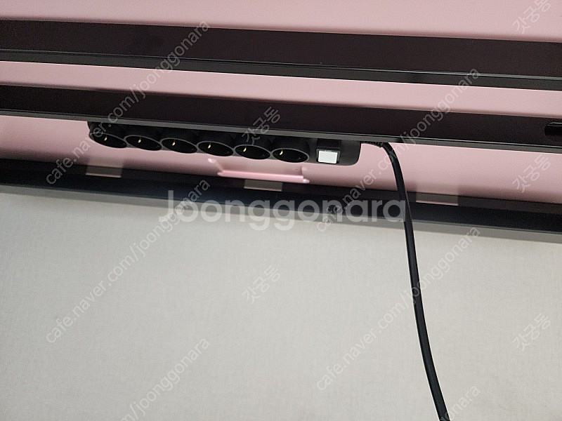 루나랩 1인용 컴퓨터 게이밍 책상 1800mm 핑크커브(선정리함+멀티탭)--4