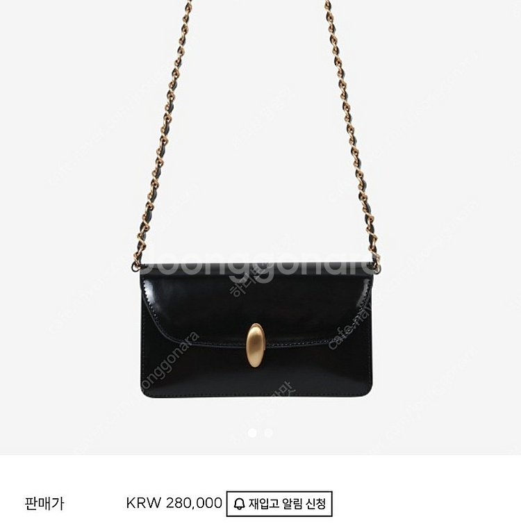 [아이오네] 미사용 클래식 턴락 미니백 블랙 나는꽃백--0