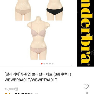 원더브라 프쉬업 브라팬티세트