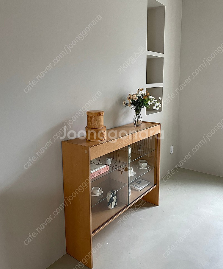 [라이크노아] 글래스 컵보드 그릇 장식장 수납장 인테리어 미드센추리 가구 서랍장--8