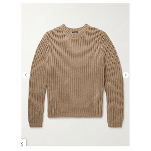 새제품 APC 아페쎄 XL 베이지 울 니트 Heini Ribbed Wool-Blend Sweater 팝니다.