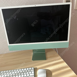 애플 imac 아이맥 팝니다. 24인치 그린