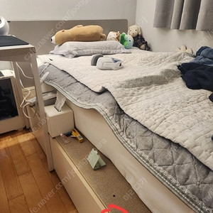 [ 침대 ] 한샘 아임빅 수납침대 슈퍼싱글 일반헤드 + 동서가구 매트리스