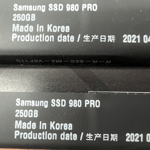 삼성 SSD 980 PRO M.2 NVMe 250GB 새제품 미개봉