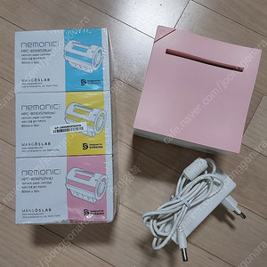 네모닉 라벨 프린터 (핑크) + 미사용 카트리지 3개