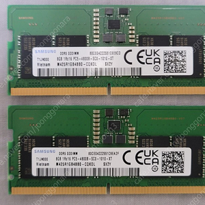 (노트북) 삼성 ddr5 4800 8*2 16g ram 램 팝니다.