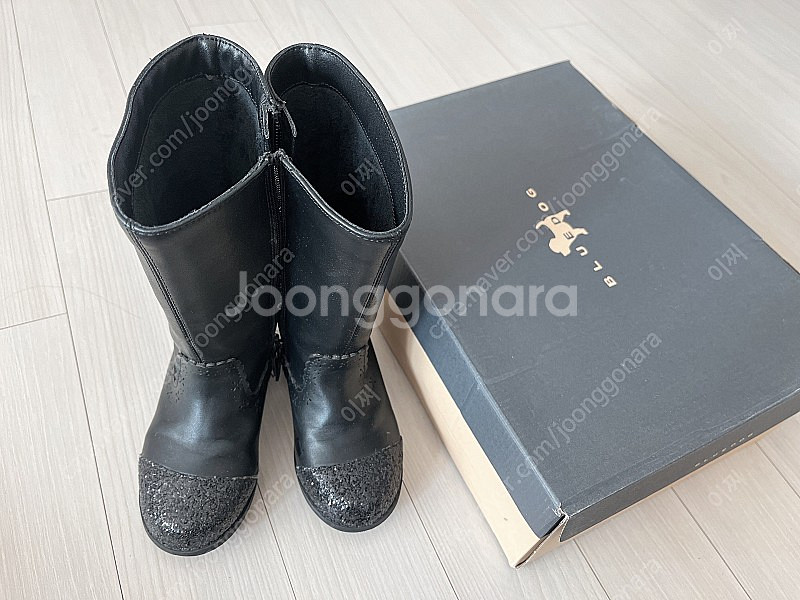 블루독 여아 가죽 리본 아동 부츠 180 사이즈--0