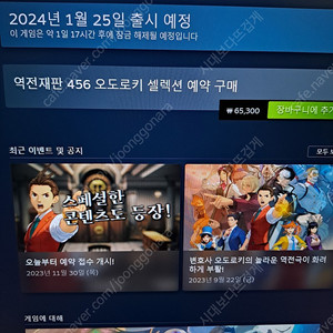 스팀판 오도로키셀렉션 45000에 팝니다.