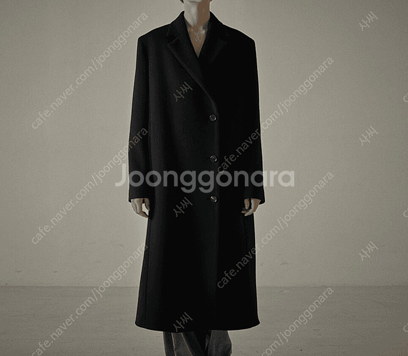 파사드패턴 미니멀 코트 블랙--3