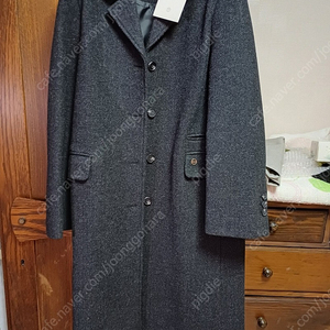 틸아이다이 헤링본 울코트 차콜그레이(Herringbone wool coat_Charcoal)