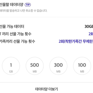 skt 데이터 2기가 2900원 판매 (총 6기가)