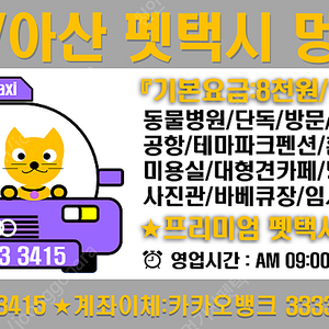 천안/아산/충남 Pet taxi 멍기사