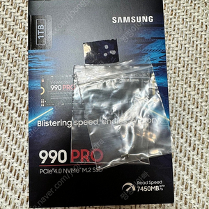 삼성 990 PRO PCIe 4.0 NVMe SSD 1TB 1테라 (미개봉)