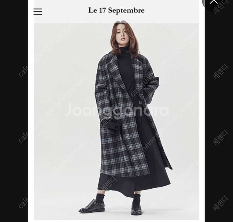 le17 septembre 체크 누빔코트--0