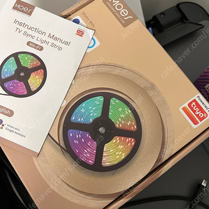 MOES 와이파이 엠비언트 TV led, HDMI 2.0 싱크 박스 55-65인치