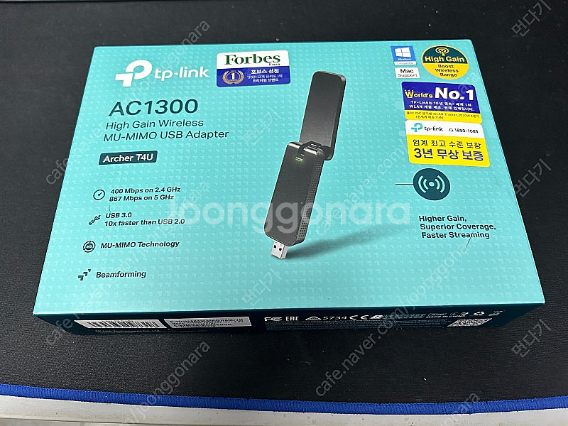 USB3.0 무선랜카드 티피링크 Archer T4U--0